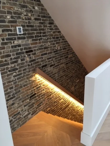 Trapleuning met verlichting